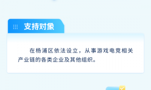 上海游戏“沪十条”发布，支持资金单项最高500万元